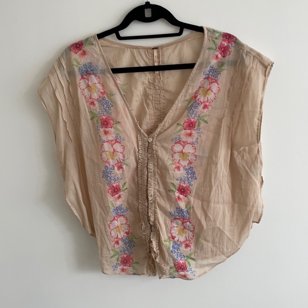 Free people floral shirt